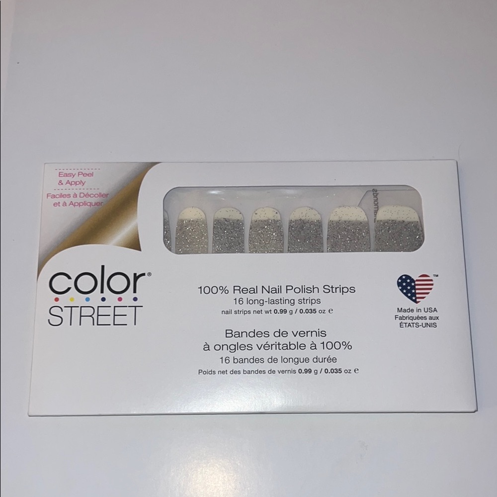 Color Street Silver Nail Polish Strips - Dipping In Diamonds
